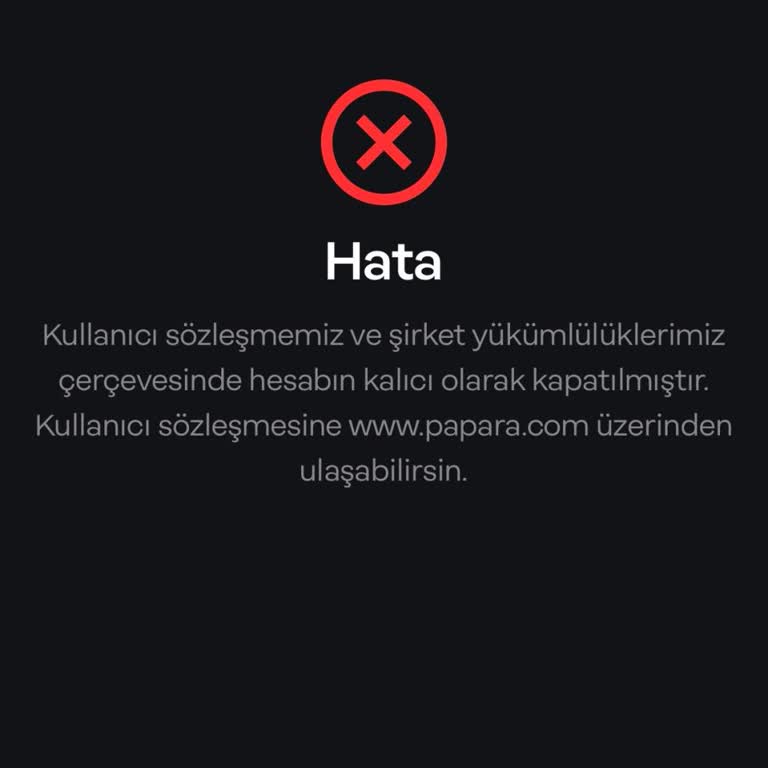 Papara Hesabım Haksız Yere Kapatıldı, Param İade Edilmiyor