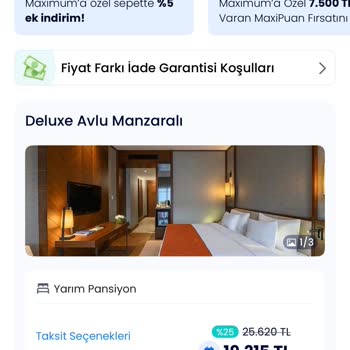 Otel Fiyat Farkı İadesinde Taksit Bahanesiyle Mağduriyet Yaşadım