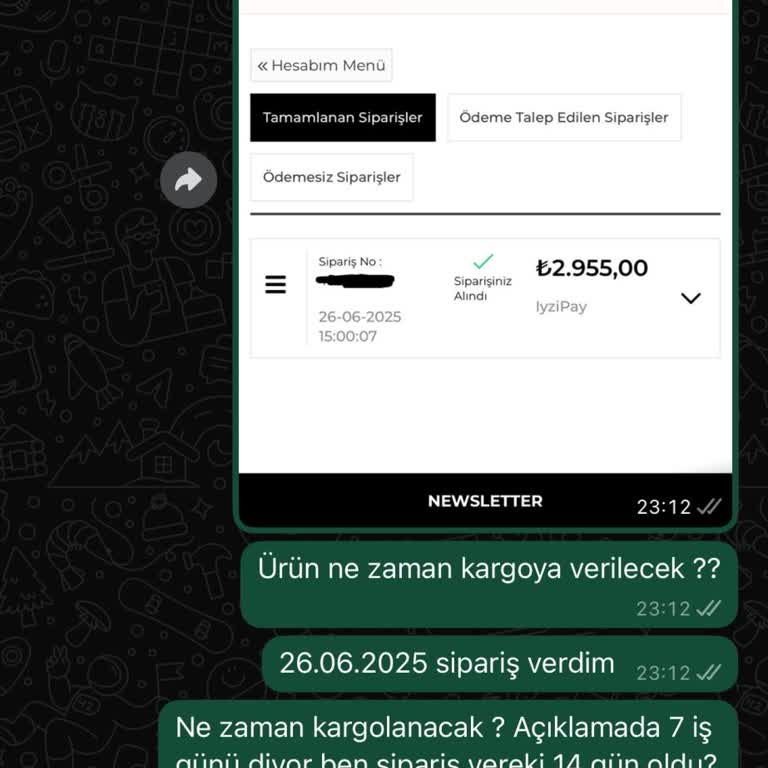 Siparişim 19 Gündür Gelmedi, Müşteri Hizmeti Yok