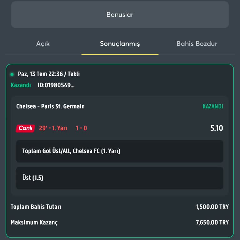 Bahis.com Kazandığım Bahis Kuponu Gol Dakikası Gerekçesiyle İptal Edildi