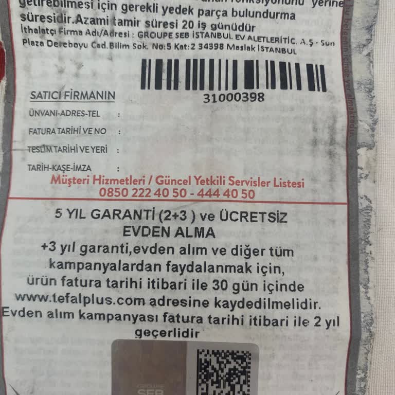 Teknosa'dan Alınan Tefal Elektrik Süpürgesinde Garanti Ve Müşteri Hizmeti Sorunu