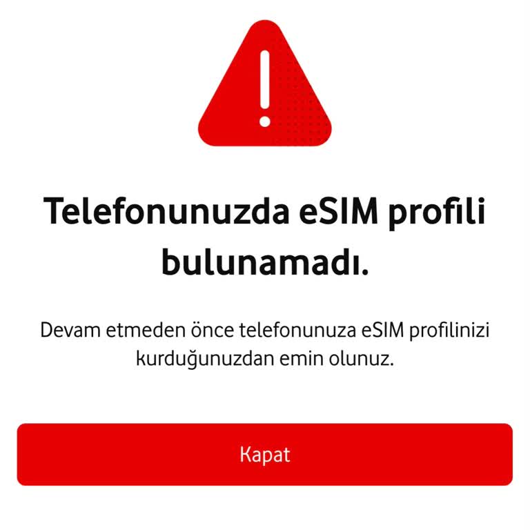 Vodafone E-Sim Geçişinde PIN Kodu Engeli Ve Yetersiz Destek