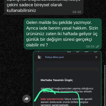 İade Hakkım Engelleniyor, İletişim Kuramıyorum