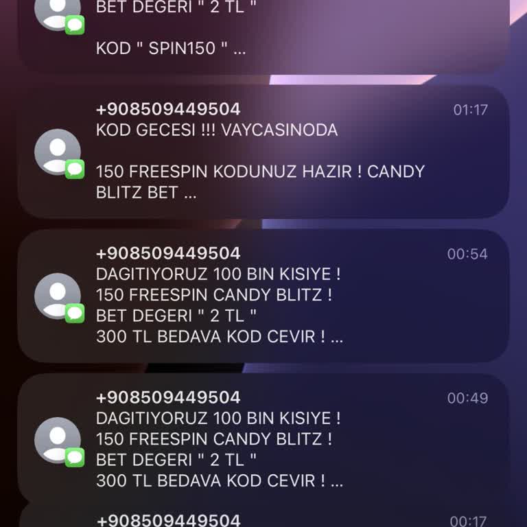 Vaycasino Gece Gelen Sürekli SMS'ler Uykumu Kaçırıyor!