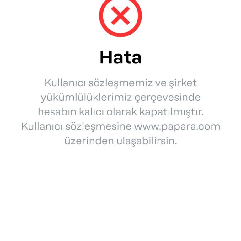 Papara Hesabım Kapandı, Param İade Edilmedi