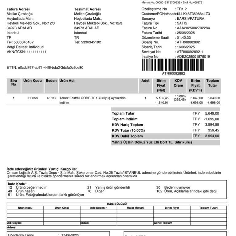 Teslim Edilmeyen Sipariş Ve Yetersiz Müşteri Hizmeti Nedeniyle İade Talebim