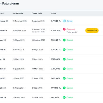 Kullanılmayan Tyg Avantaj Paketi İçin Yüksek Fatura Yansıtılması