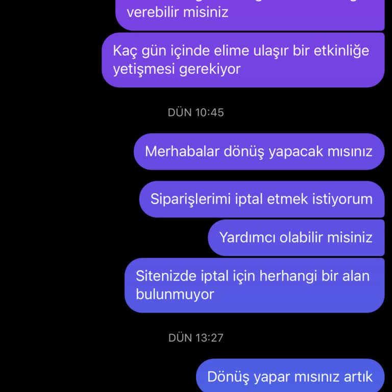 Sipariş İptali İçin Ulaşılamıyor, Mağduriyet Yaşıyorum