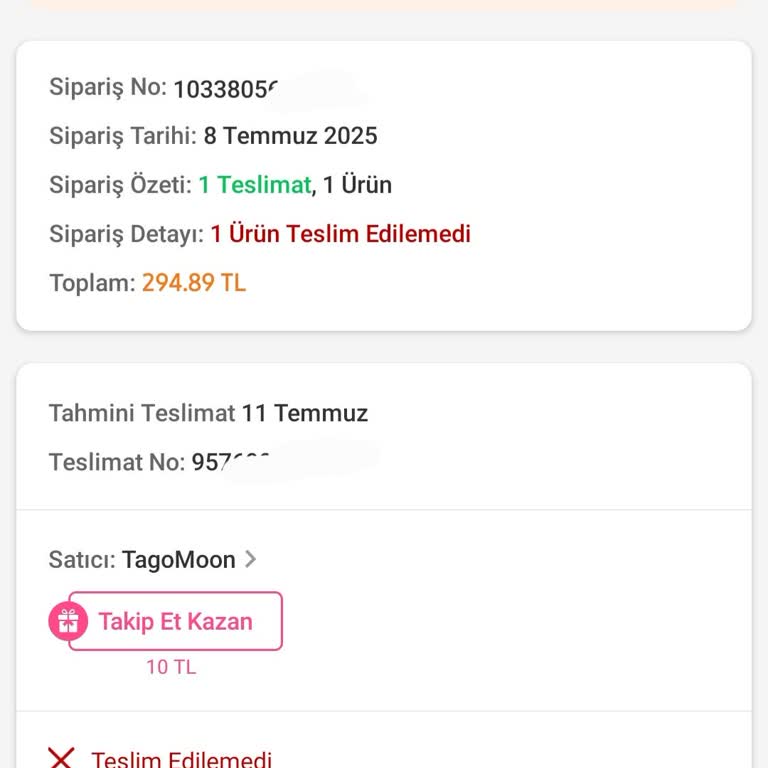 Aras Kargo Teslimat Sürecinde Bilgi Verilmeden Ürünüm İade Edildi