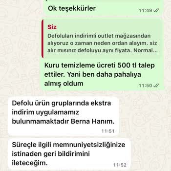 Outlet Mağazadan Alınan Defolu Ürünün Aynı Fiyata Satılması Mağduriyet Yarattı