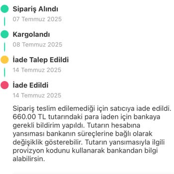 Kargom Teslim Edilmedi, Param Eksik İade Edildi Ve Müşteri Hizmetleri Yanıt Vermiyor