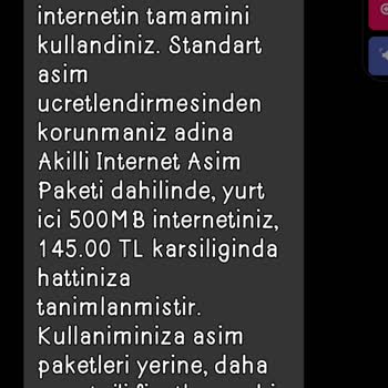Vodafone İnternet Aşım Ücreti Ve Teknik Sorunlar Mağduriyeti