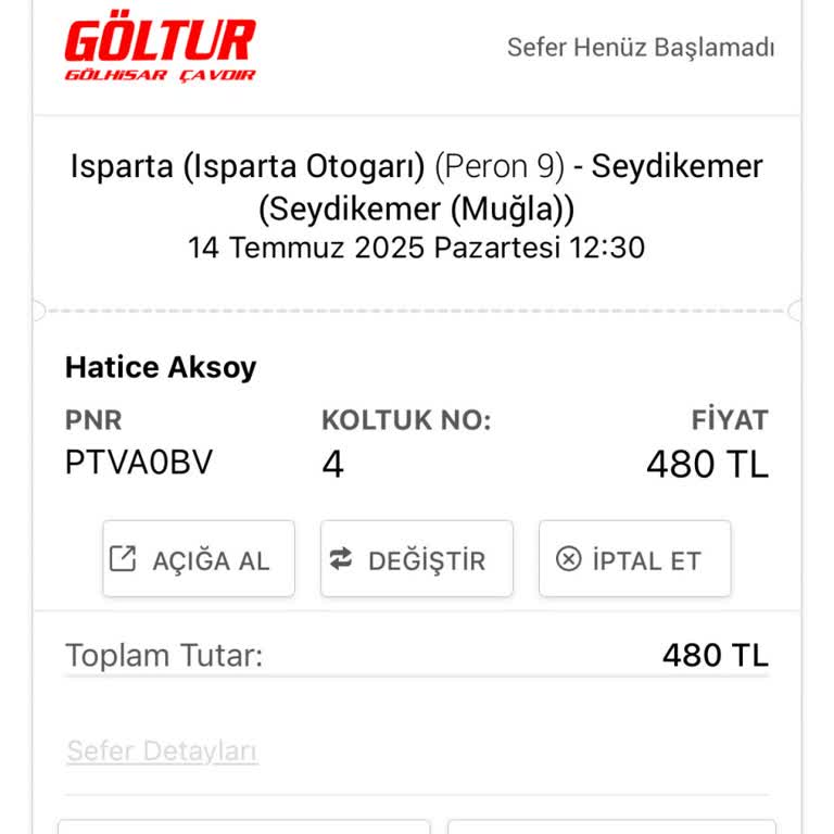 Otobüs Hareketinden Sonra Bilgilendirilmemek Ve Müşteri İlgisizliği