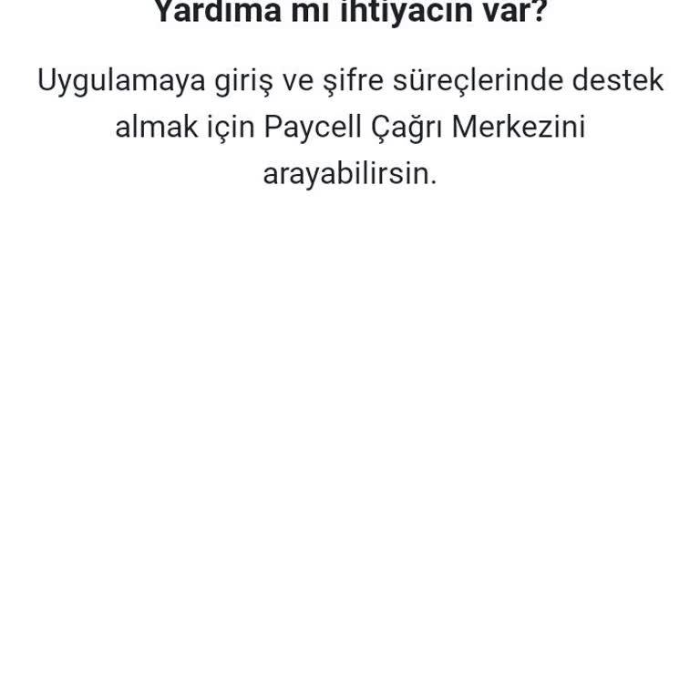Paycell Hesabına Giriş Sorunu Ve Şifre Yenileme Talebi