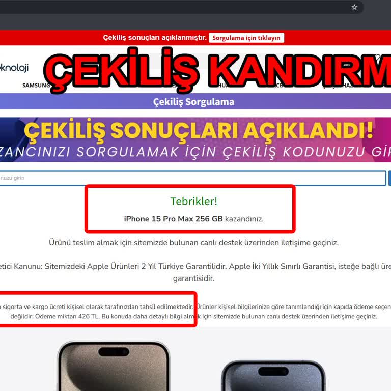 Laleli Motor & Şeker Teknoloji Çekiliş Var Diye Yanıltıyor