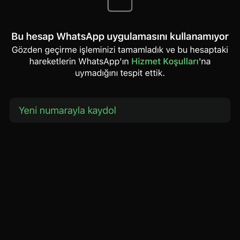 Haksız Yere Kapatılan WhatsApp Hesabımın Acilen Açılmasını Talep Ediyorum