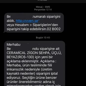 Stokta Olmayan Ürün İçin Siparişimin Sebepsizce İptal Edilmesi