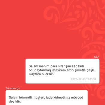 Zara'dan Gelen Defolu Ürünler Ve İade Sorunu