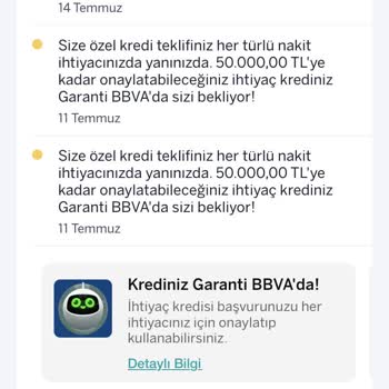 Garanti BBVA Uygulamasında Yanıltıcı Faiz Oranı Bildirimiyle Mağduriyet Yaşadım