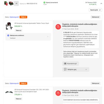 Gp Kompozit Firmasından İlgisiz Ve Saygısız Müşteri Hizmeti