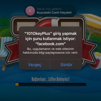Facebook İle 101 Okey Plus Hesabıma Giremiyorum Beyaz Ekran Sorunu Yaşıyorum