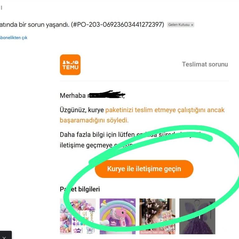 Teslim Edilemeyen Sipariş Ve Ulaşılamayan Kurye Nedeniyle Hayal Kırıklığı