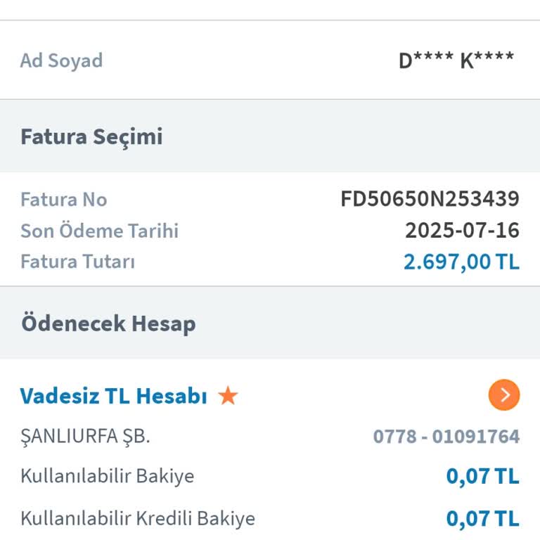 Haberim Olmadan Yüksek Fatura Ve Faiz Yansıtıldı