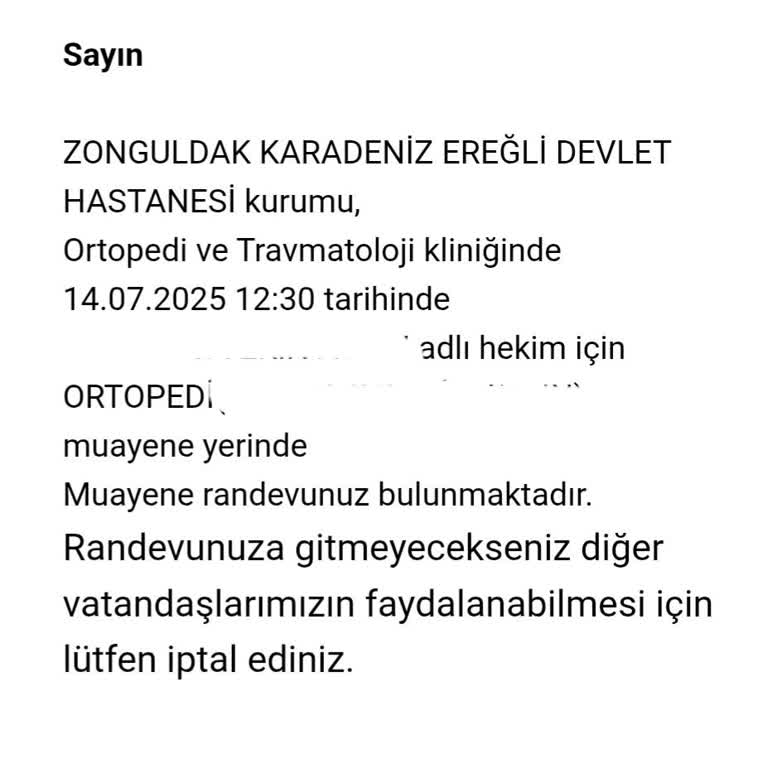 MHRS Üzerinden Alınan Randevuya Rağmen Hastanede Mağduriyet Yaşadım
