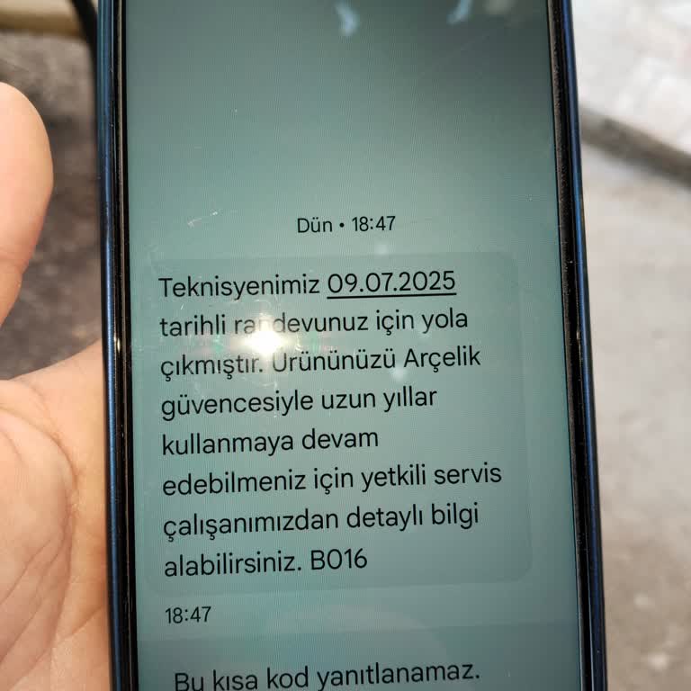 Arçelik Servisi Randevu Günü Gelmedi Ve Bilgilendirme Yapılmadı