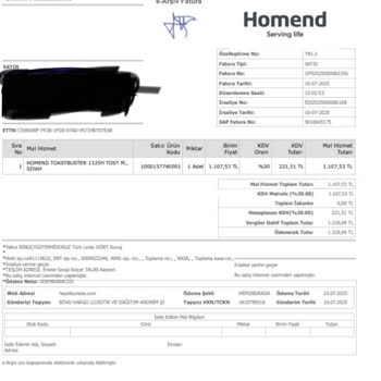 Homend Tost Makinesi Ürün Kaydı Yapılamıyor, Sistemsel Hata Çözülmüyor