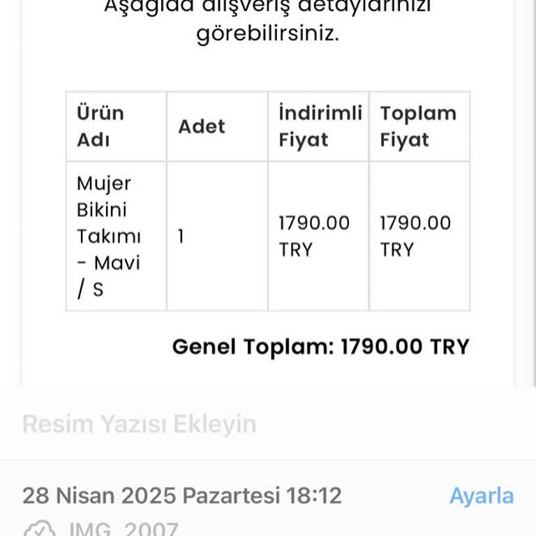 İptal Talebine Rağmen Geç Gönderilen Bikini Ve İade Sorunu