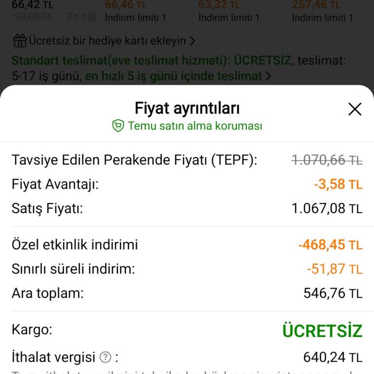 Temu'da Yanlış Vergi Hesaplaması: İndirim Sonrası Tutar Dikkate Alınmıyor