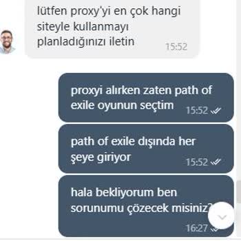 Satın Alınan Proxy Hizmeti Ve Müşteri Desteği Hakkında Memnuniyetsizlik