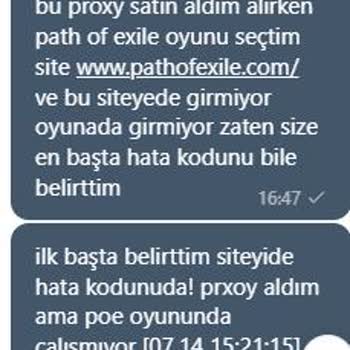 Satın Alınan Proxy Hizmeti Ve Müşteri Desteği Hakkında Memnuniyetsizlik