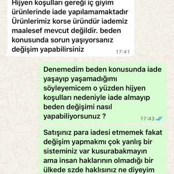 Korse Hijyen Bandı Eksikliği Ve İade Sorunu