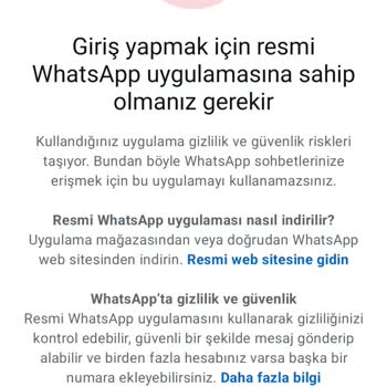 WhatsApp'a Giriş Sorunu İçin Acil Çözüm Talebi