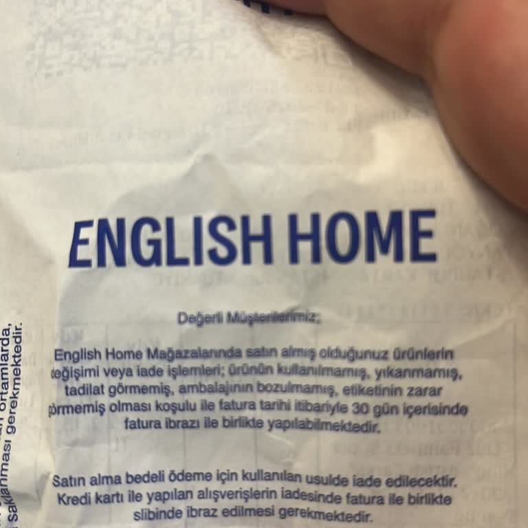 English Home'da İade Talebim Kampanya Nedeniyle Reddedildi