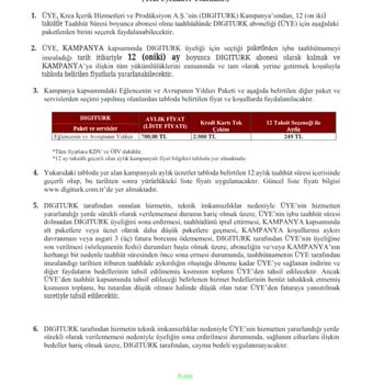 Digiturk'ten Eksik Paket Ve Haksız Ücret Talebi