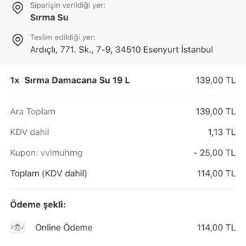 Siparişim Teslim Edilmeden İptal Edildi, Saatlerce Su Bekledim