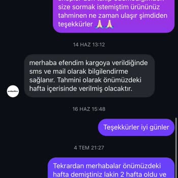 Siparişlerim Hakkında Geri Dönüş Ve Kargo Bilgisi Alamıyorum