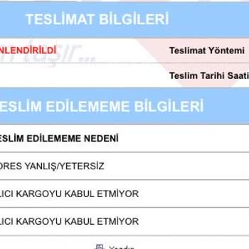 Teslim Edilmeyen Kargo Ve Yetersiz Müşteri Hizmeti