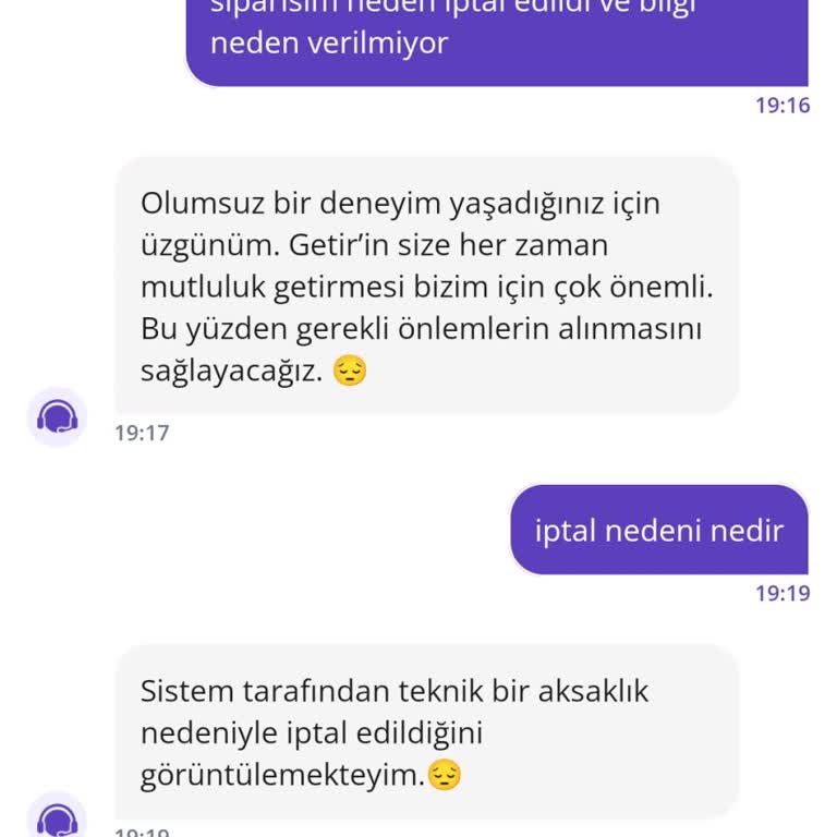 Sipariş İptali Ve Yetersiz Müşteri Hizmeti Nedeniyle Mağduriyet
