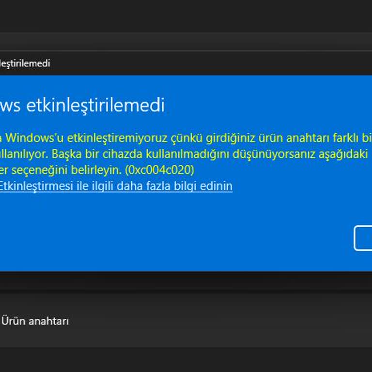 Satın Aldığım Windows 11 Lisans Anahtarı Geçersiz Çıktı