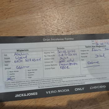 Jack Jones Ürünlerinde Yıkama Sonrası Çekme Ve İade Sorunu