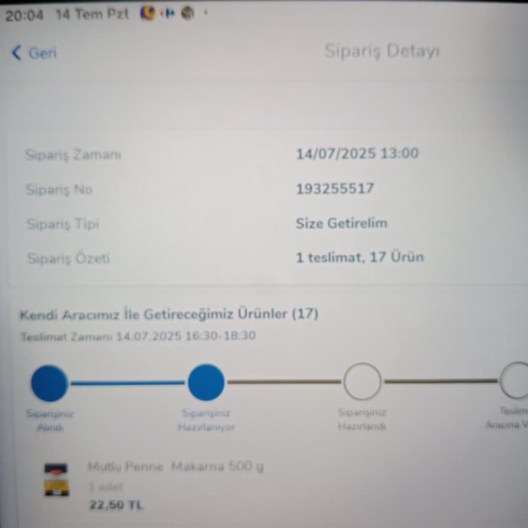 Carrefour SA Online Siparişim Teslim Edilmedi, Param Gecikiyor