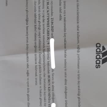 Adidas Spor Ayakkabının Kısa Sürede Yırtılması Ve Değişim Talebimin Reddedilmesi