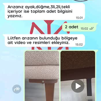 Evkurdan Alınan Koltuk Takımında Kırık Ve Hatalı Montaj Sorunu