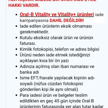 Oral B Şarjlı Diş Fırçası İadesinde Yaşanan İlgisizlik Ve Para İadesi Sorunu