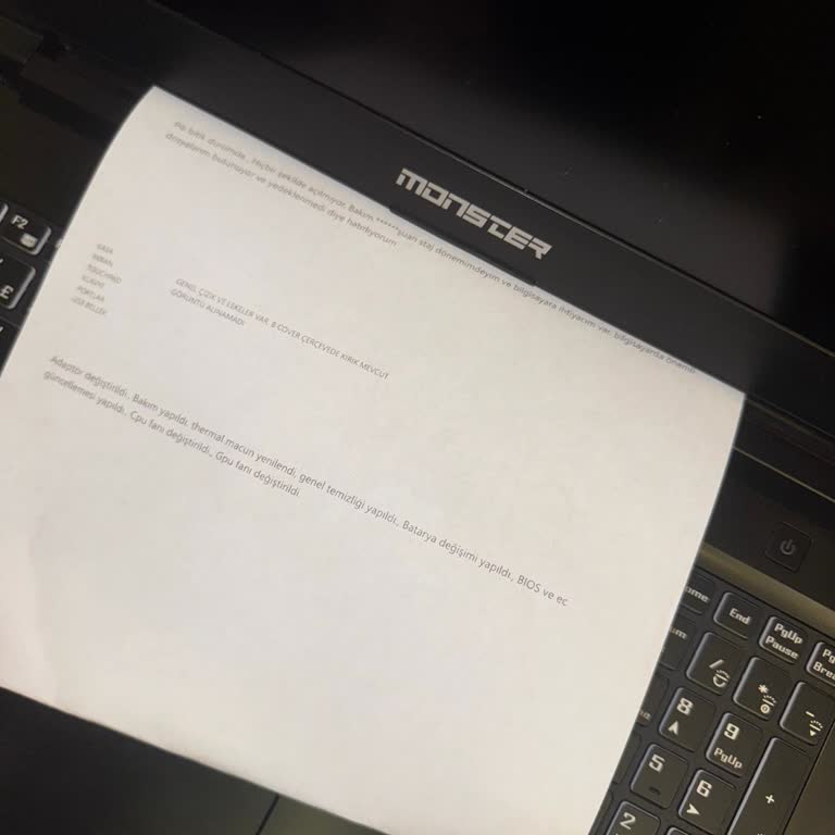Monster Notebook Teknik Servis Sonrası Bilgisayar Tamamen Kullanılamaz Hale Geldi