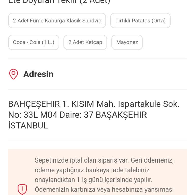 Siparişimin Nedensiz İptal Edilmesi Ve Bilgilendirme Eksikliği